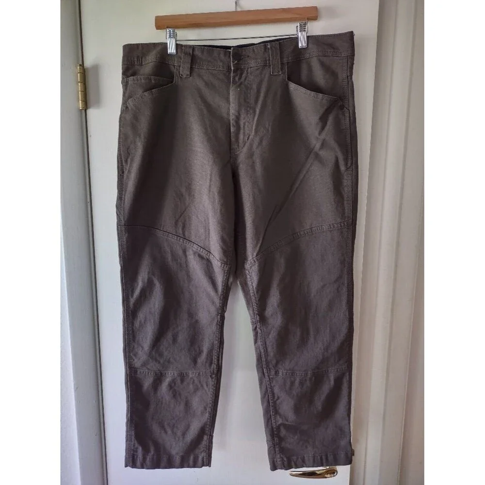 Wrangler Men’s Brown Utility Work Pants Regular Fit 38x29 Cotton Blend Carpenter